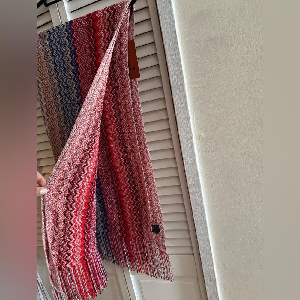 Missoni Multicolor Chevron Knit Pareo Sarong Wrap Skirt Beach Dress $840 NWT! - Picture 6 of 10